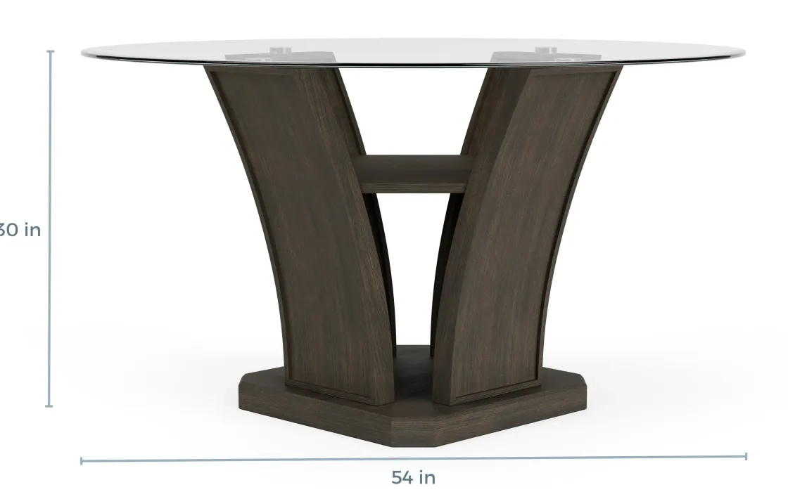 Mor Furniture Dapper Round Dining Table In Gray