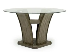 Mor Furniture Dapper Round Dining Table & 4 Chairs In Brown
