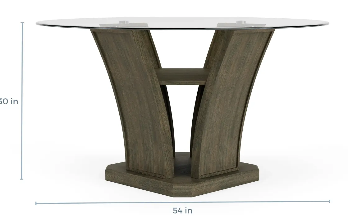 Mor Furniture Dapper Round Dining Table & 4 Chairs In Brown