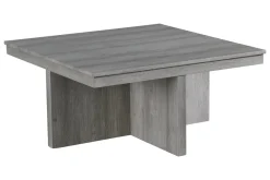 Mor Furniture Dawson Coffee Table W/ 4 Storage Stools In Gray