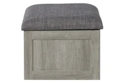 Mor Furniture Dawson Coffee Table W/ 4 Storage Stools In Gray