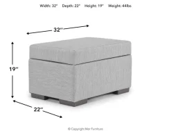 Mor Furniture Dennon Storage Ottoman In
