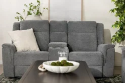 Mor Furniture Derby Reclining Console Loveseat In Light Gray