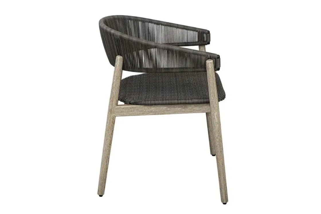 Mor Furniture Dermott Outdoor Side Chair In Brown, Set Of 2