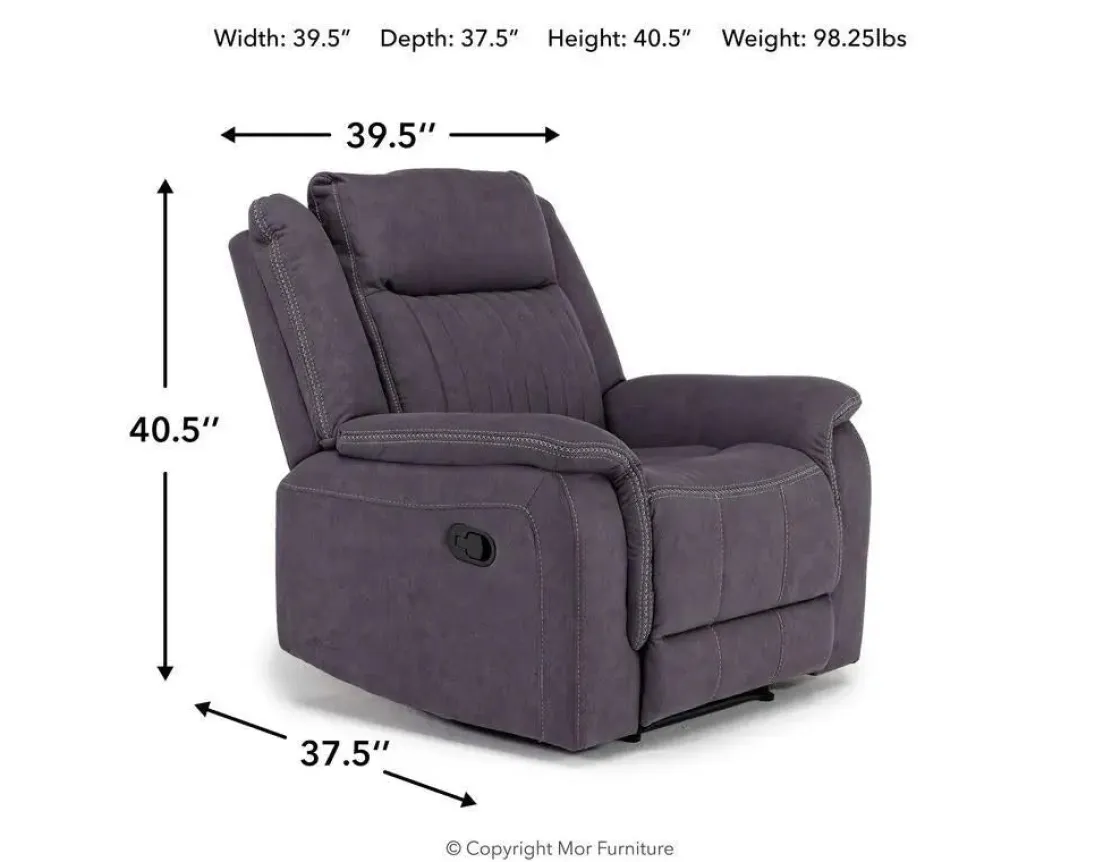 Mor Furniture Diamond Recliner In Gray