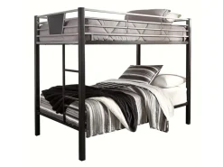 Kids Mor Furniture Dinsmore Bunk Bed In Black/Gray, Twin/Twin