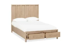 Mor Furniture Dorsey Panel Bed, Dresser, Mirror & 2 Drawer Nightstand In Granola, Queen