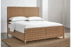 Mor Furniture Dorsey Woven Panel Bed In Granola, Queen