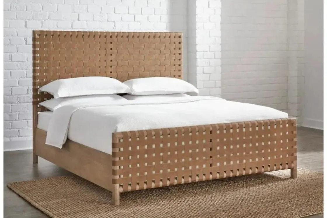 Mor Furniture Dorsey Woven Panel Bed In Granola, Queen