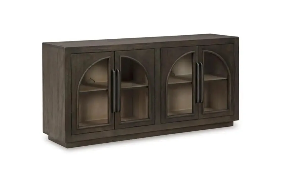 Mor Furniture Dreley Accent Console In Black/Natural