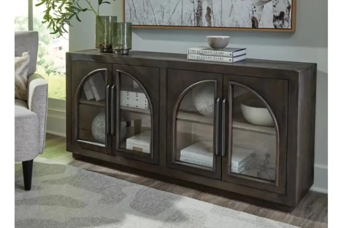 Mor Furniture Dreley Accent Console In Black/Natural