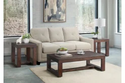 Mor Furniture Drew Ocassional Tables In Cherry, Set Of 3