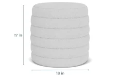 Mor Furniture Duntler Accent Ottoman In Ivory