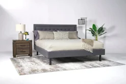 Mor Furniture Duo Linen Adjustable Foundation Bed In Natural, Queen