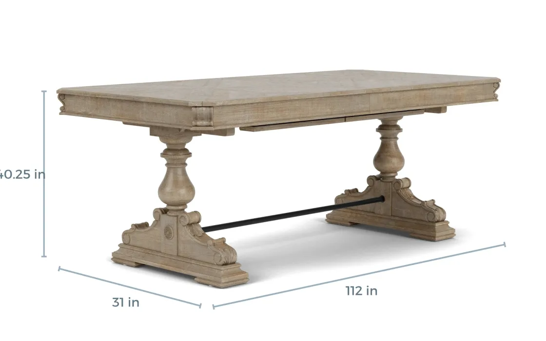 Mor Furniture Durango Dining Table & 6 Chairs In Fawn