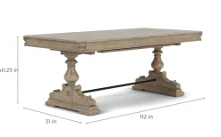 Mor Furniture Durango Dining Table, 6 Chairs & 2 Arm Chairs In Fawn