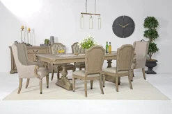 Mor Furniture Durango Dining Table, 4 Side Chairs & 2 Arm Chairs In Fawn