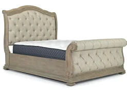 Mor Furniture Durango Sleigh Bed, Dresser, Mirror & 3 Drawer Nightstand In Fawn, Queen