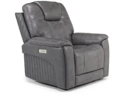 Mor Furniture Echo 3 Power Recliner In Rainier Storm Leather