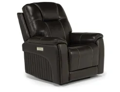 Mor Furniture Echo 3 Power Recliner In Rainier Storm Leather