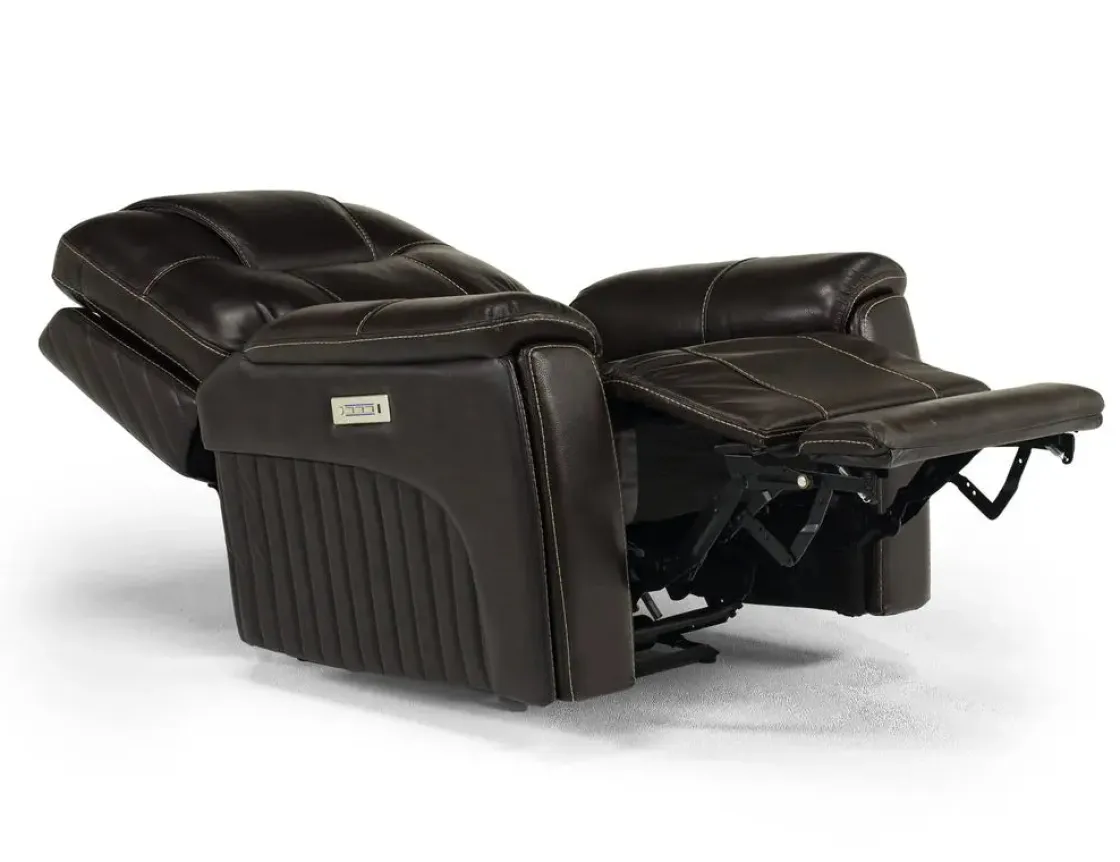 Mor Furniture Echo 3 Power Recliner In Rainier Storm Leather