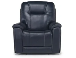 Mor Furniture Echo 3 Power Recliner In Rainier Storm Leather