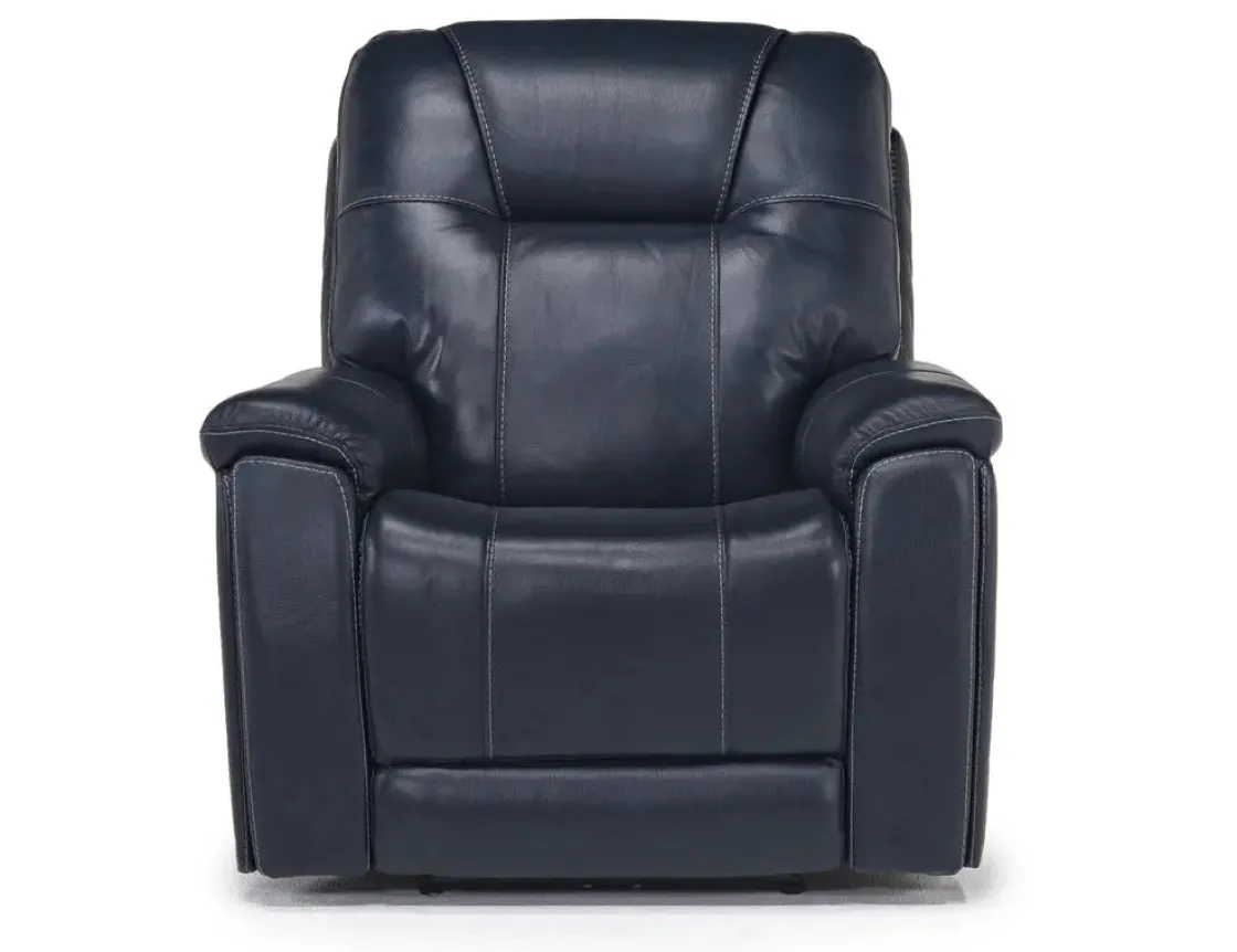Mor Furniture Echo 3 Power Recliner In Rainier Storm Leather