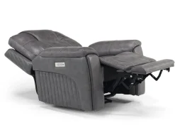 Mor Furniture Echo 3 Power Theater Recliner W/ Immersive Sound In Rainier Walnut Leather