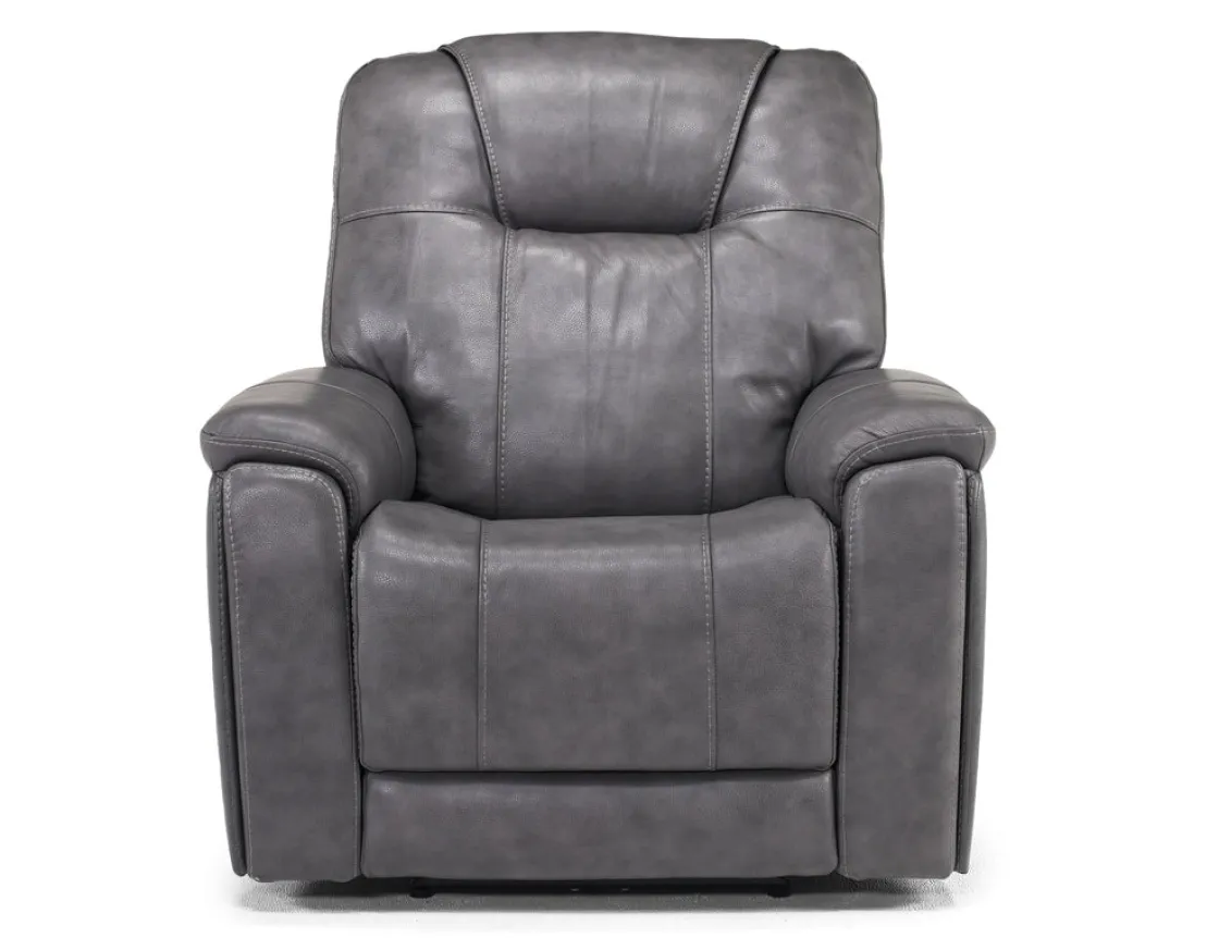 Mor Furniture Echo 3 Power Theater Recliner W/ Immersive Sound In Rainier Walnut Leather