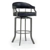 Mor Furniture Edy Barstool In Mineral & Black, Swivel