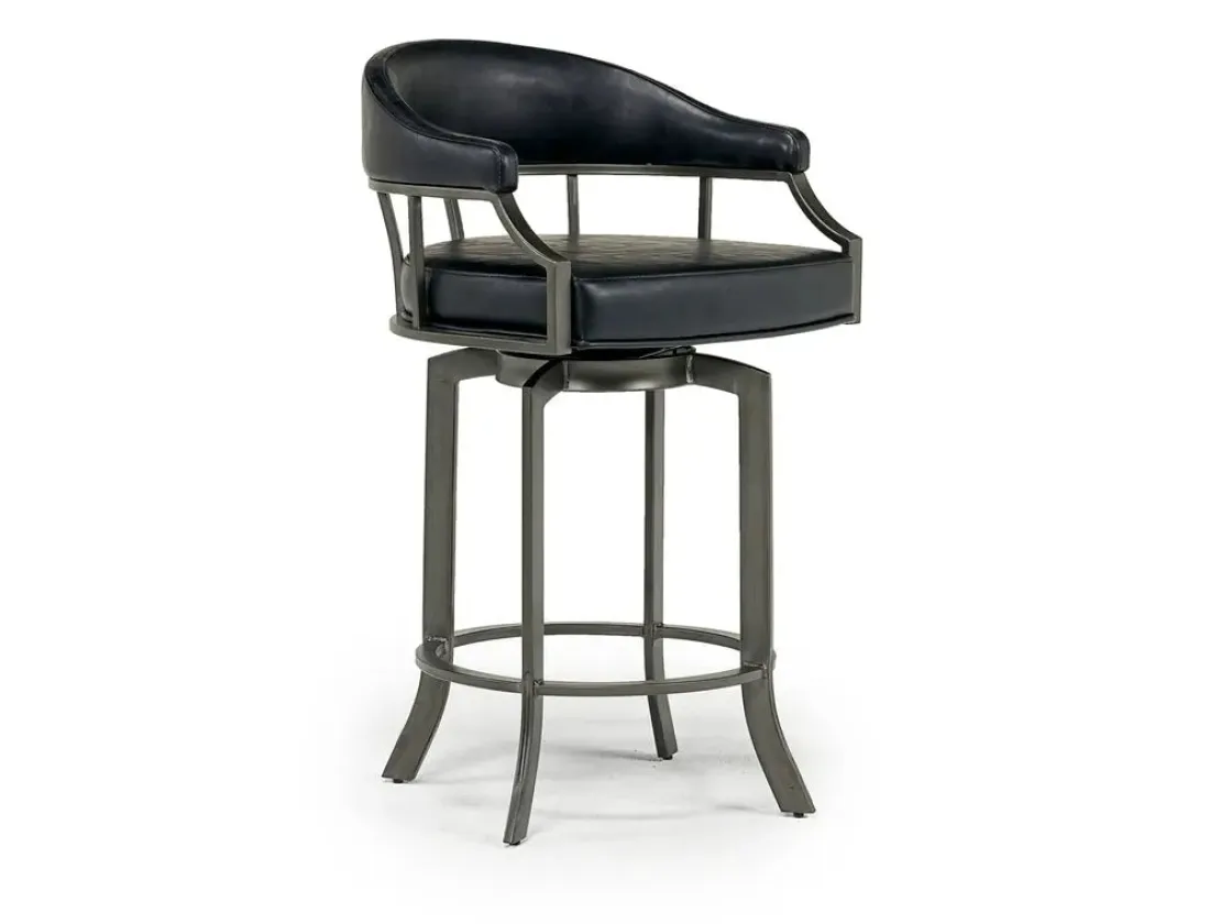 Mor Furniture Edy Counter Height Stool In Mineral & Black, Swivel