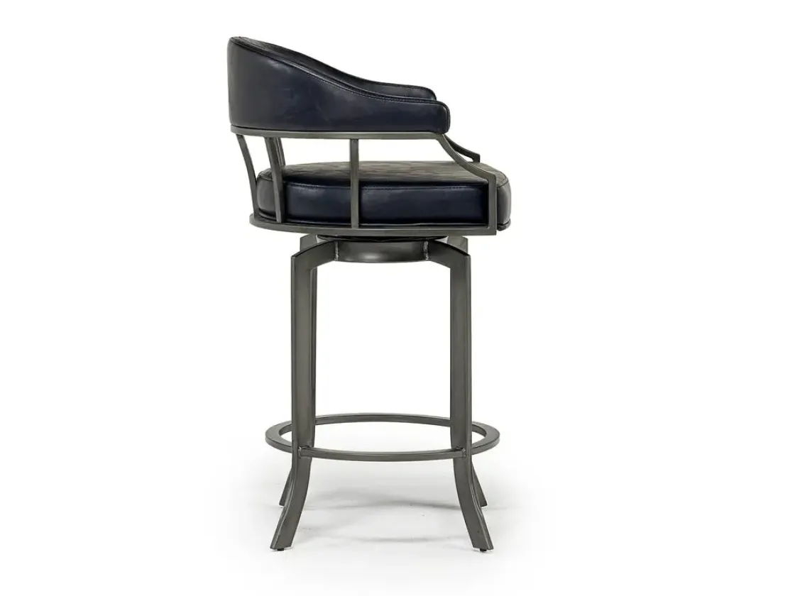 Mor Furniture Edy Counter Height Stool In Mineral & Black, Swivel