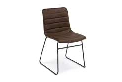 Mor Furniture Ella Side Chair In Slate Leather