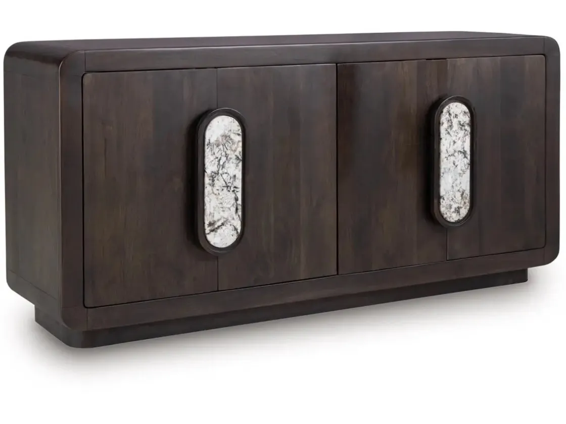 Mor Furniture Elliston Media Console In Espresso Brown