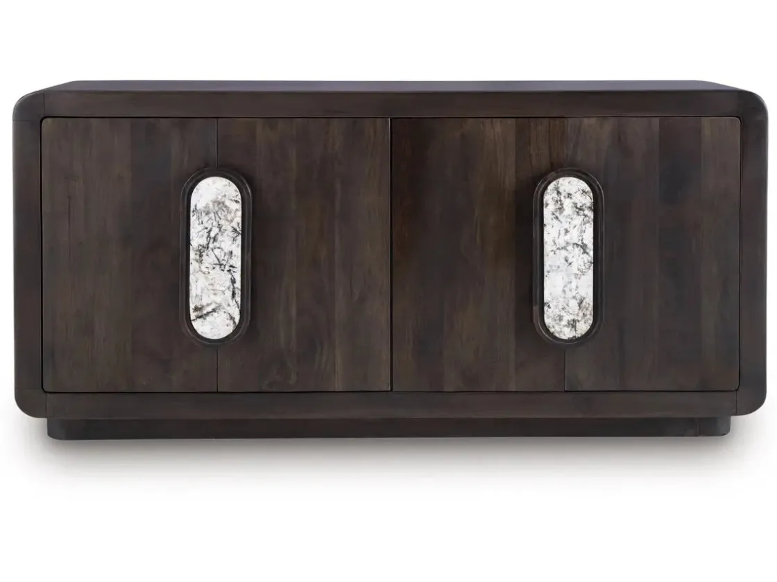 Mor Furniture Elliston Media Console In Espresso Brown