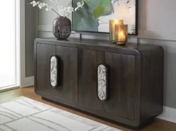 Mor Furniture Elliston Media Console In Espresso Brown