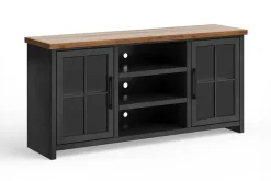 Mor Furniture Eloise Media Console In Black & Whiskey, 66 Inch