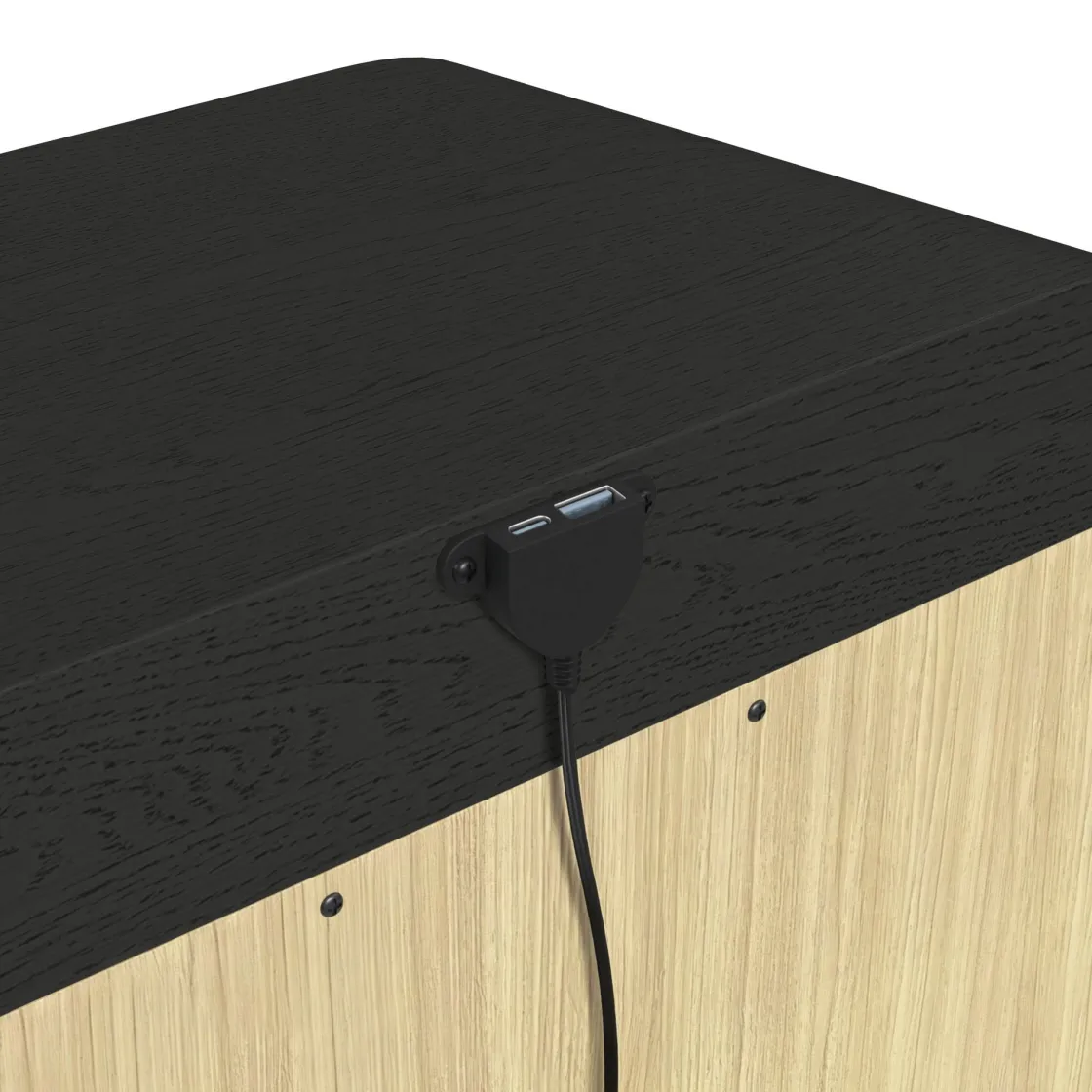 Mor Furniture Emberly 2 Drawer Nightstand In Black