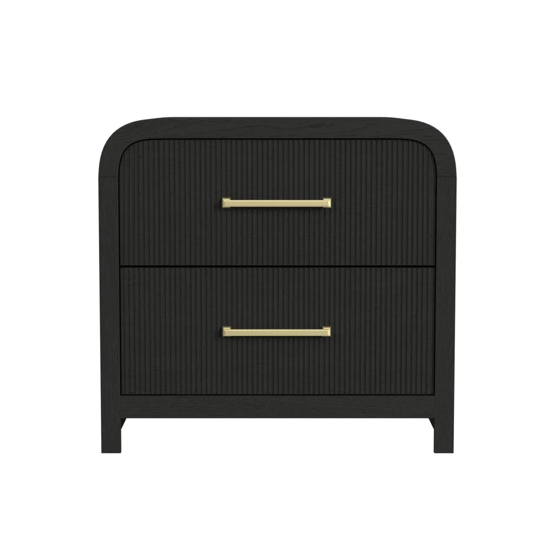 Mor Furniture Emberly Panel Bed, Dresser, Mirror & Nightstand In Black, Twin