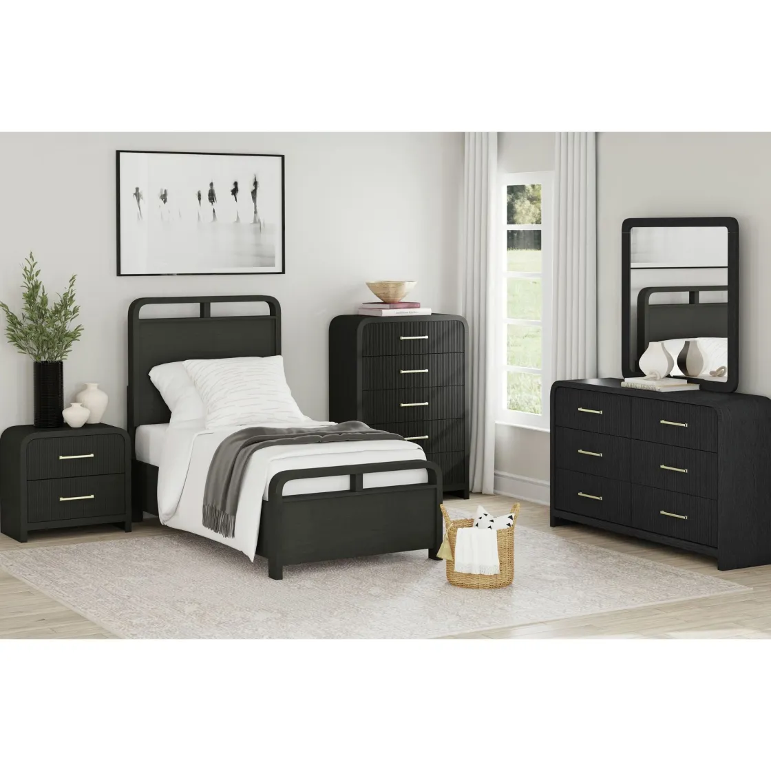 Mor Furniture Emberly Panel Bed In Natural, Twin