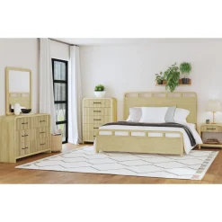 Mor Furniture Emberly Panel Bed In Natural, Twin