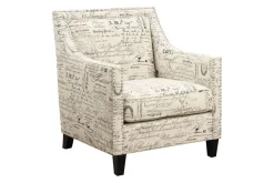 Mor Furniture Emery Accent Chair In French Script