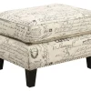 Mor Furniture Emery Ottoman In French Script