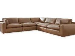 Mor Furniture Emillia 5 Piece Sectional In Caramel
