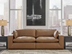 Mor Furniture Emillia Loveseat In Caramel