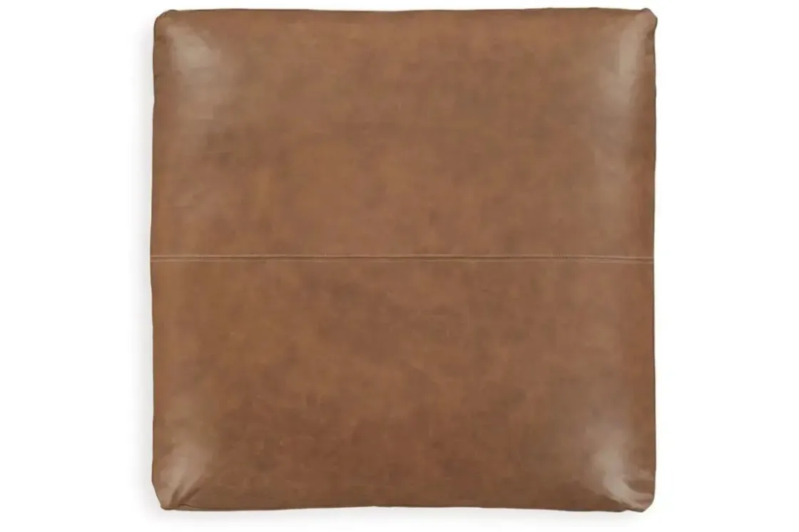 Mor Furniture Emillia Oversized Ottoman In Caramel Leather