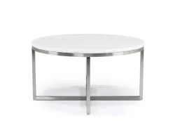 Mor Furniture Esme Round Coffee Table In Snowfall
