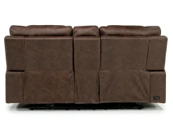 Mor Furniture Estilo 2 Power Console Loveseat In Canyon Gray