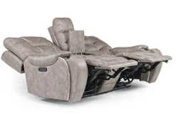 Mor Furniture Estilo 2 Power Console Loveseat In Canyon Gray