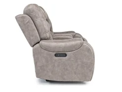 Mor Furniture Estilo 2 Power Console Loveseat In Canyon Gray